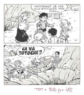 Tabary | Totoche, planche n°45 Ã  l’encre de Chine et… | Millon