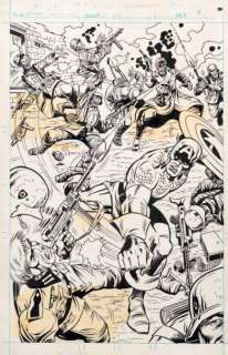 Dan Wenzell | Â«Sergent FuryÂ». Encre de Chine pour une planche complète publiée | Tessier Sarrou