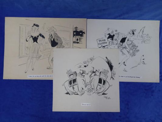 THREE COMICS BY UNK WHITE ALL TITLED AND SIGNED LOWER | misc / divers