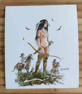 Charles, Jean-François - 1 Original colour drawing - Les Pionniers du Nouveau Monde - 2018 | Catawiki