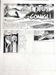 Battaglia, Dino - 1 Original preliminary page - Tim dei conigli | Catawiki