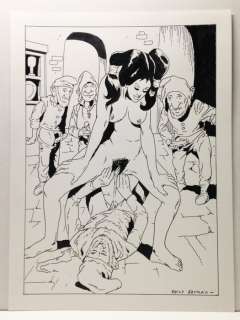 Saint Germain (Luciano Bernasconi) - original drawing - Pisss... Calda Rugiada - Biancaneve e i 7 Nani Viziosi | Catawiki