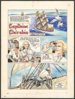 Pierre Le Guen - Planche originale n°01 éditée dans le mensuel Lucky Luke n°10 - Capitaine Chérubin