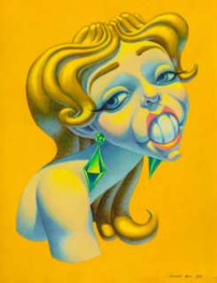 Hannes Bok (American, 1914-1964) Helen of Troy, 1960 Mixed media on paper 15-1/2 x 10-1/2 inches (39.4 x 26.7 cm) (si...