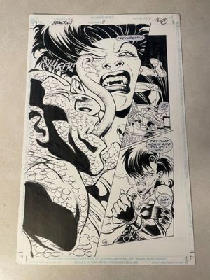 SCARE TACTICS #11 original comic art SLITHER LICKS SCREAM QUEEN stunning SPLASH | eBay US (Buy It Now)