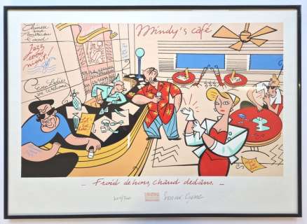 Clerc, Serge - 1 Silkscreen - Mindy’s café - 1989 | Catawiki