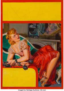 Norman Saunders (American, 1907-1989) Pin the Rap on Me, Ten Detective Aces magazine cover, February 1942 Oil on canva... | Heritage