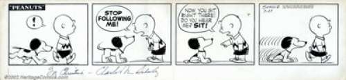 Charles M. Schulz - Original Comic Strip Art for Peanuts daily dated 7-27-54 (United Features Syndicate, 1954). An - | Heritage