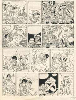 Henk Kuijpers (Né En 1946) - Franka - Les dents du dragon Tome II Encre de Chine pour les planches 26 et 27 de l‘album. 42x56 cm chacune.