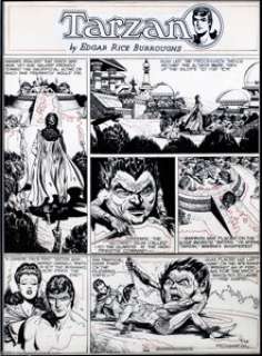 Burne Hogarth - Tarzan Sunday Comic Strip Original Art, dated 9-25-49 (United Features Syndicate, 1949). The - | Heritage