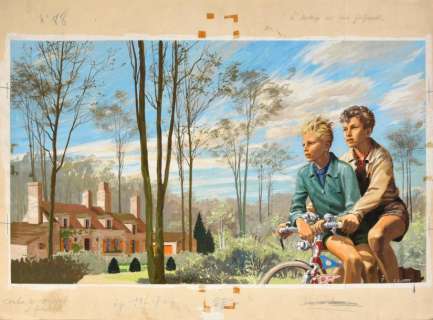 Joubert Pierre (1910-2002) | JOUBERT Pierre L’auberge des 3 guépards Encres de couleur pour la jaqu | Coutau Bégarie