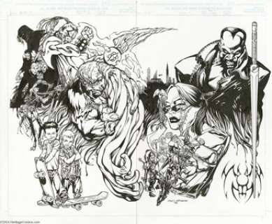 Bart Sears and Ray Kryssing - Blade Cover Original Art (Marvel, 2000). Once again, Blade ventures out into the -