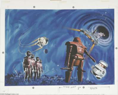 Western Publishing Artist - "The Black Hole" Coloring Book Cover Original Art (Whitman, 1979). In the late -