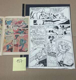 Joë STATON. « Green Lantern ». Encre de Chine pour la planche 15… | misc / divers