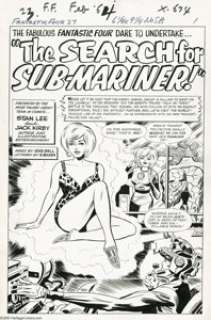 Jack Kirby and George Roussos (as George Bell) - Fantastic Four #27 Splash Page 1 Original Art (Marvel, 1964). - | Heritage