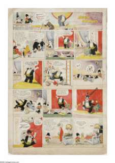 Frank Willard - Moon Mullins Hand Colored Sunday Comic Strip Original Art, dated 5-18-24 (Chicago Tribune, -