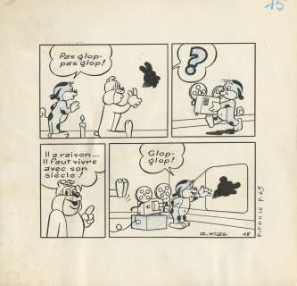 Mas | Pifou, planche n°15 Ã  l’encre de Chine et au… | Millon