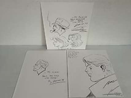 Pascal Zanon / Christian Vanderhaeghe - 3 dessins originaux dédicacés - Harry Dickson - 1999