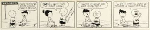 Charles Schulz - Peanuts Daily Comic Strip Original Art, dated 5-20-55 (United Feature Syndicate, 1955). When - | Heritage