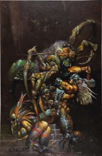Simon Bisley - "Spider Queen" Illustration Original Art (1997). A hammer-swinging champion - | Heritage
