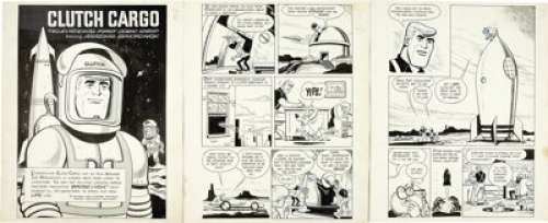 Clark Haas - Jack and Jill Magazine, Complete 6-page Story "Clutch Cargo" Original Art (Curtis -