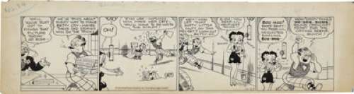 Bud Counihan Betty Boop Daily Comic Strip Original Art, dated 10-27-34 (King Features Syndicate, 1934). -