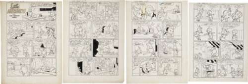 Little Audrey #11 Page Original Art, Group of 12 (St. John, 1950).  More misadventures with the mischievous -