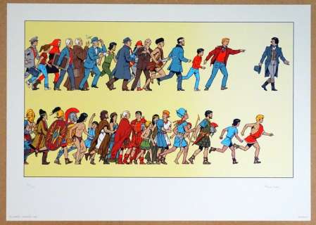 Martin, Jacques - 1 Silkscreen - Alix, Lefranc - Les Personnages des aventures - 2001 | Catawiki