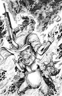 Mike Krome | "Man Goat & The Bunnyman: Beware the Pigman" Cover Art | Mike Krome