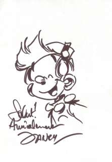 Janry | Spirou, illustration pleine page au feutre… | Millon