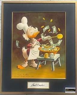 Carl Barks - Banker’s Salad - exclusive Disney fine art giclée w. large original signature insert | Catawiki