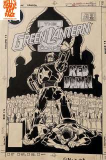 Joe Staton Bruce Patterson - Green Lantern Corps #209 Cover (Dc, 1987) 1St Jli Rocket Red