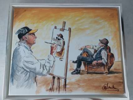 Waalkes, Otto - 1 Impression pigmentaire sur toile + certificat - Stark wie drei | Catawiki