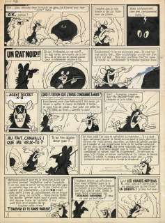 Raymond Macherot - Planche originale n°12 prépubliée dans Le Journal de Tintin Belge n°6 du 9 février 1955 - Chlorophylle et les conspirateurs - Chlorophylle