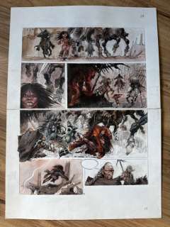 Hausman, René - 1 Original colour page - Laïyna T1 - La Forteresse de pierre - 1987 | Catawiki