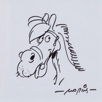 Lot 77 - Morris (1923-2001) Portrait de Jolly Jumper Feutre sur papier signé… | Fauve Paris