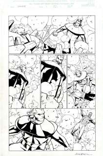 Rob Stull Keron Grant - Spider-Man / Doctor Octopus: Out of Reach #2 P 11 ( Doc Ock Trhroughout with Spider-Man on Bottom Spread!) 2003