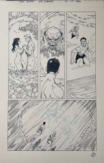 Andrés Guinaldo (Blue Lines) + Raül Fernández (Inker) - 1 Original page - Green Lantern - Green Lantern New Guardians #20 Page 07 | Catawiki