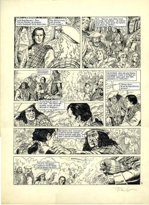 Lot 44 - ERSEL Planche originale N et B Claymore 1999 Glénat | misc / divers