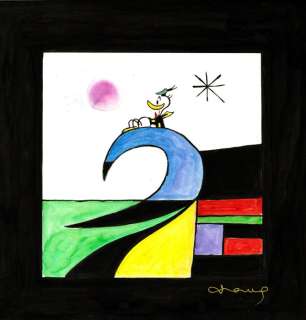 Tony Fernandez - Donald Duck Inspired By Joan Miro’s “Gaudí X” (1979) - Original Painting | Catawiki