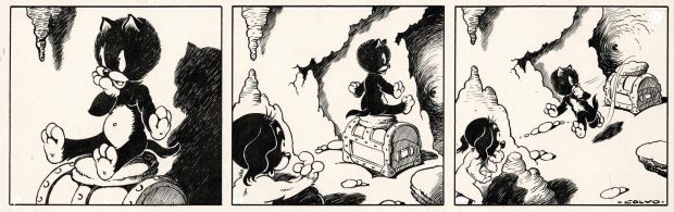 Calvo | Coquin le petit cocker, strip original à l’encre de chine. | Septimus