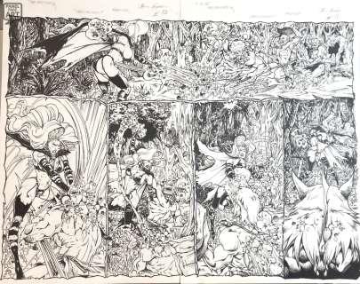 Steven Hughes - Lady Death - the Odyssey 1 - Double Page Spread