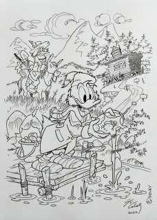 Cabella Sergio - 1 Original drawing - Topolino - Klondike - 2024 | Catawiki