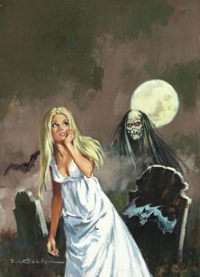 Rafael Cortiella | Original cover / Terror – Un buen sitio para morir – Cortiella | Origin Of Comics