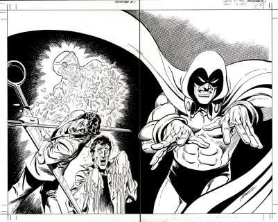 Jim Aparo - Spectre #1 Wraparound Cover (Awesome Double Cover As Spectre Casts Spell & 3 Evildoers Pay the Price!) 1987