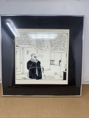 Signed Comic Strip Framed ORIGINAL PEN+INK ART 1958 Gene Ahern Boarding House | eBay US (Buy It Now)