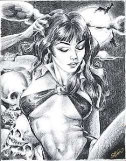 Garrido, Sergio | Original drawing  - Vampirella | Catawiki