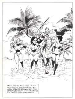 Renaud | Brelan de dames, illustration Ã  l’encre de Chine… | Millon