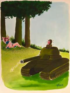 Hoviv - 1 Original colour page - Tout feu tout femme - 1973 | Catawiki