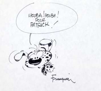 Franquin | Gaston R1 (eo) agrémenté d’une illustration au… | Millon